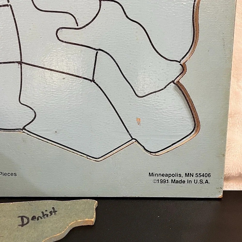 Vintage 1991 Judy Wooden Puzzle DENTIST #J606024R 11 Pc Made in USA